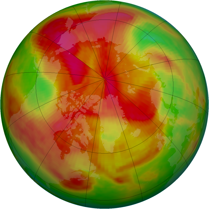 Arctic ozone map for 07 April 1982